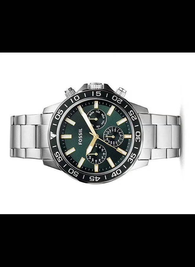 Men's Stainless Steel Chronograph Wrist Watch BQ2492 - 45 mm - Green