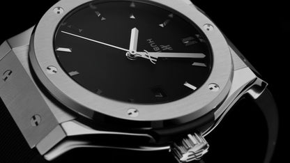 🕒 HUBLOT Classic Fusion – Black Dial Titanium Edition (Replica) By SHABAB STYLE