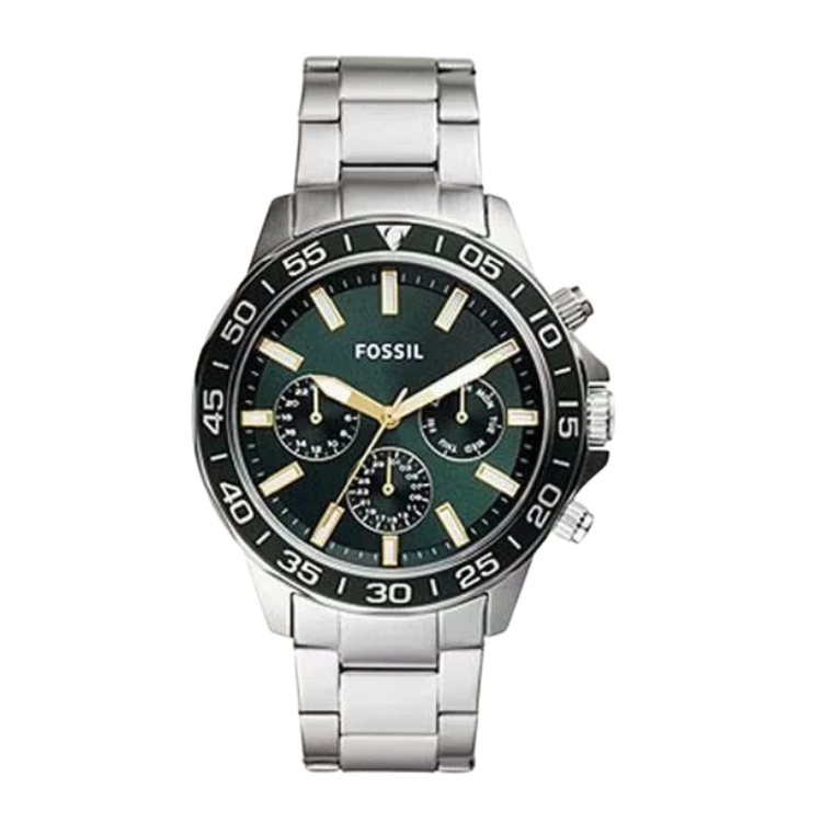 Men's Stainless Steel Chronograph Wrist Watch BQ2492 - 45 mm - Green