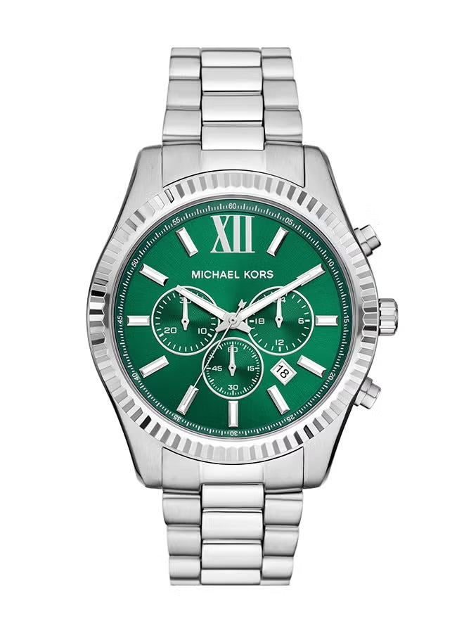 Men's Analog Round Shape Stainless Steel Wrist Watch MK9152 - 44 Mm