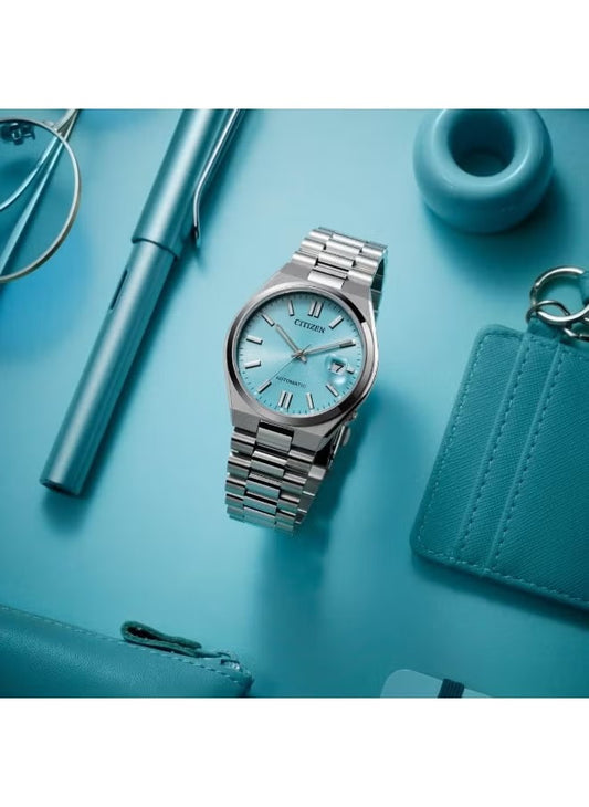 Analog Tiffany Blue Dial Men's Watch - NJ0151-88M
