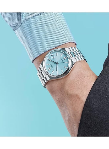 Analog Tiffany Blue Dial Men's Watch - NJ0151-88M