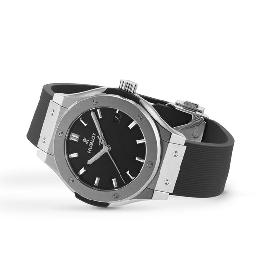 🕒 HUBLOT Classic Fusion – Black Dial Titanium Edition (Replica) By SHABAB STYLE