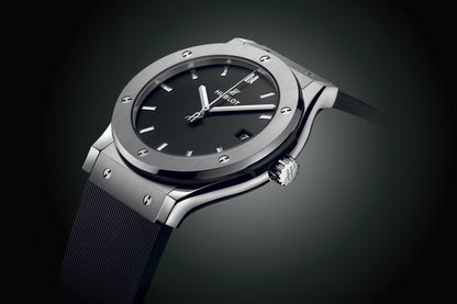 🕒 HUBLOT Classic Fusion – Black Dial Titanium Edition (Replica) By SHABAB STYLE