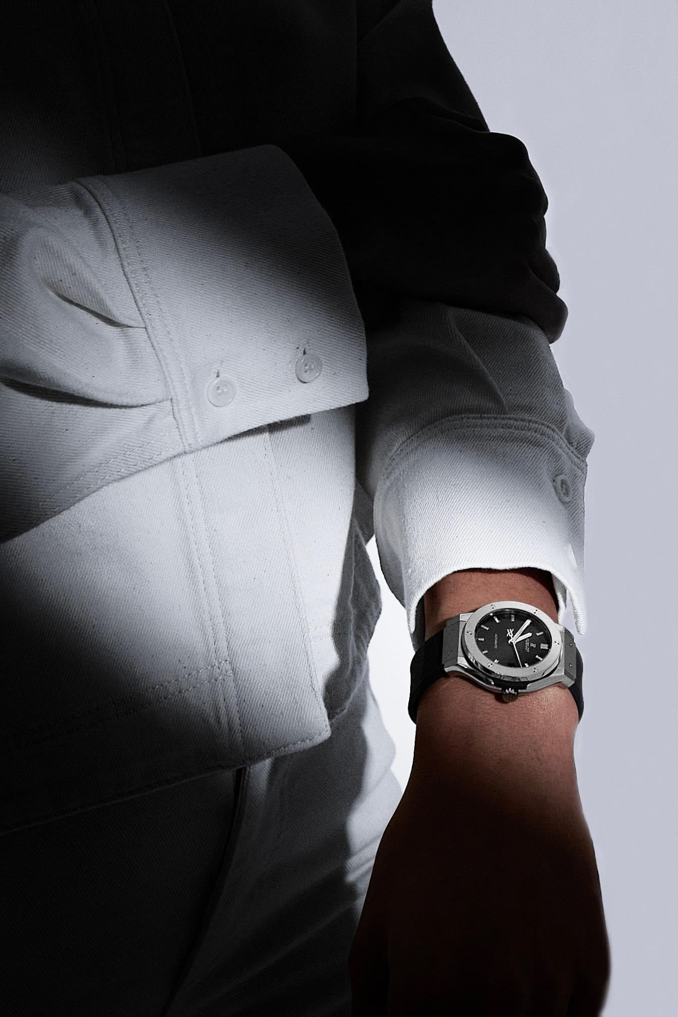 🕒 HUBLOT Classic Fusion – Black Dial Titanium Edition (Replica) By SHABAB STYLE