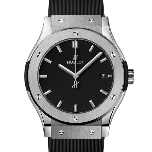 🕒 HUBLOT Classic Fusion – Black Dial Titanium Edition (Replica) By SHABAB STYLE